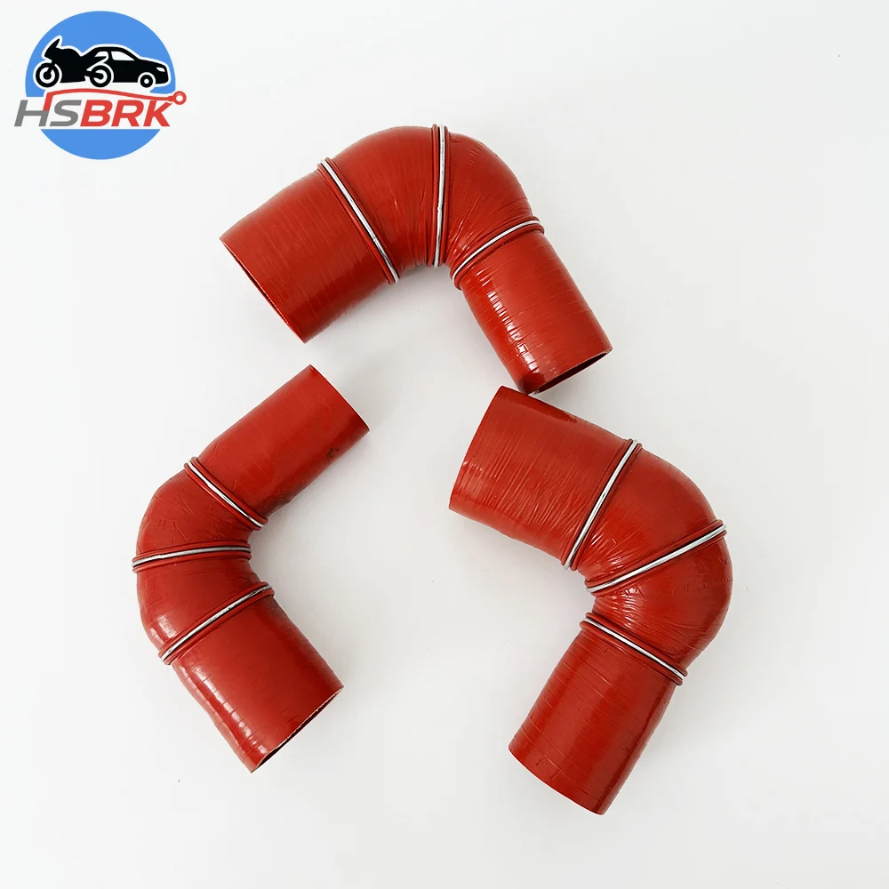 90° Red Silicone Reducer Elbow Hose ID16-130mm Turbo Intercooler Intake Pipe High Pressure Braided Coupler