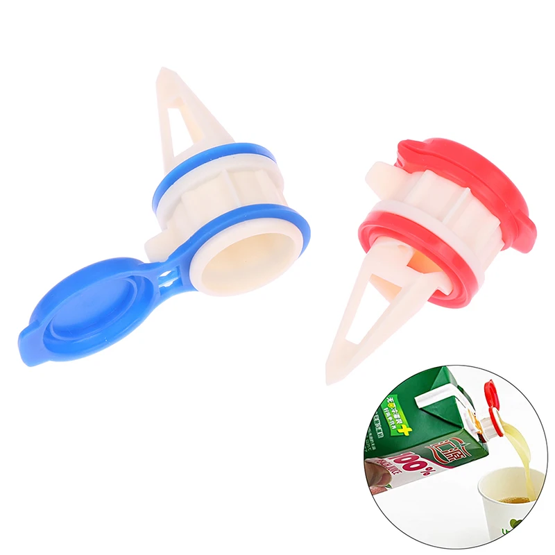 

2PCS 2pcs Milk Bottles Pourer Spout Pourer Milk Bottles Brick Drink Splitter Keep Drink Cool Fresh Kitchen Gadget Beverage Caps