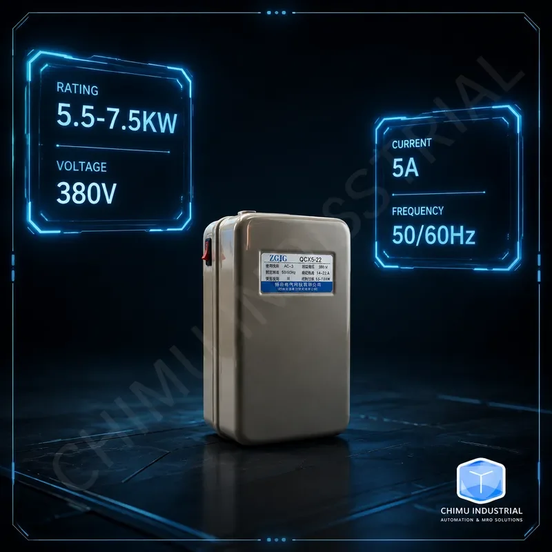 【CHIMU INDUSTRIAL】 for QCX5-22 Magnetic Starter 380V 5.5-7kW Overload Phase Loss Protection