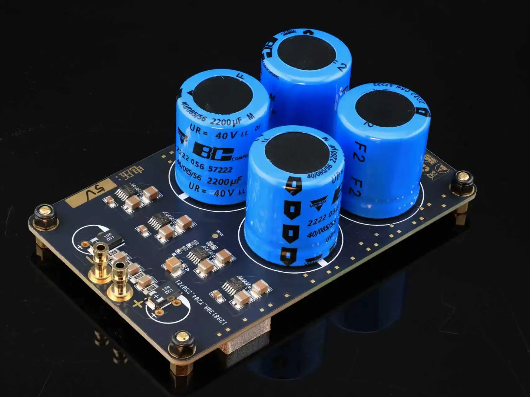 Black Gold Version Four Parallel LT3045 Linear Power Supply 2A Current Low Ripple High PSRR High Performance Power Supply PCB