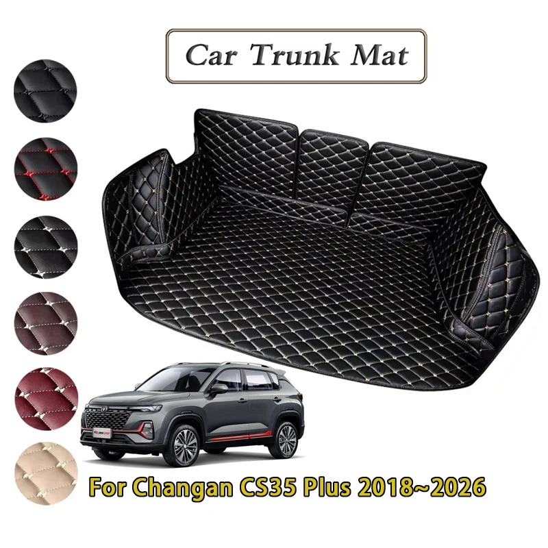 Car Trunk Mats For Changan CS35 Plus 2018~2026 Waterproof Dirt-resistant Fully Mats Rear Cargo Tray Auto Accessories 2024 2025