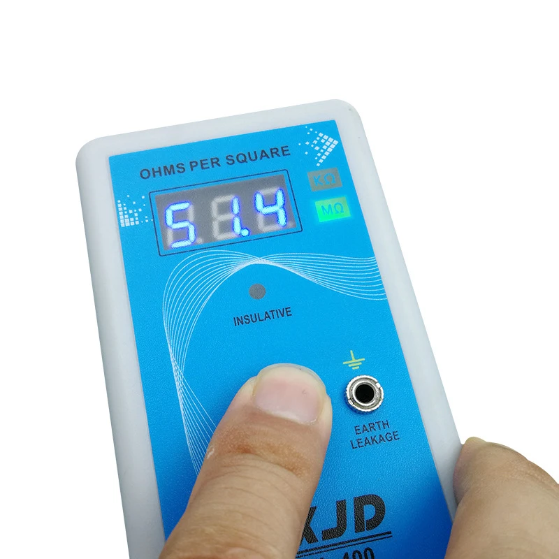 Surface Resistance Tester Handheld Static Measuring Instrument LCD Digital Surface Resistance Tester MODLE-400