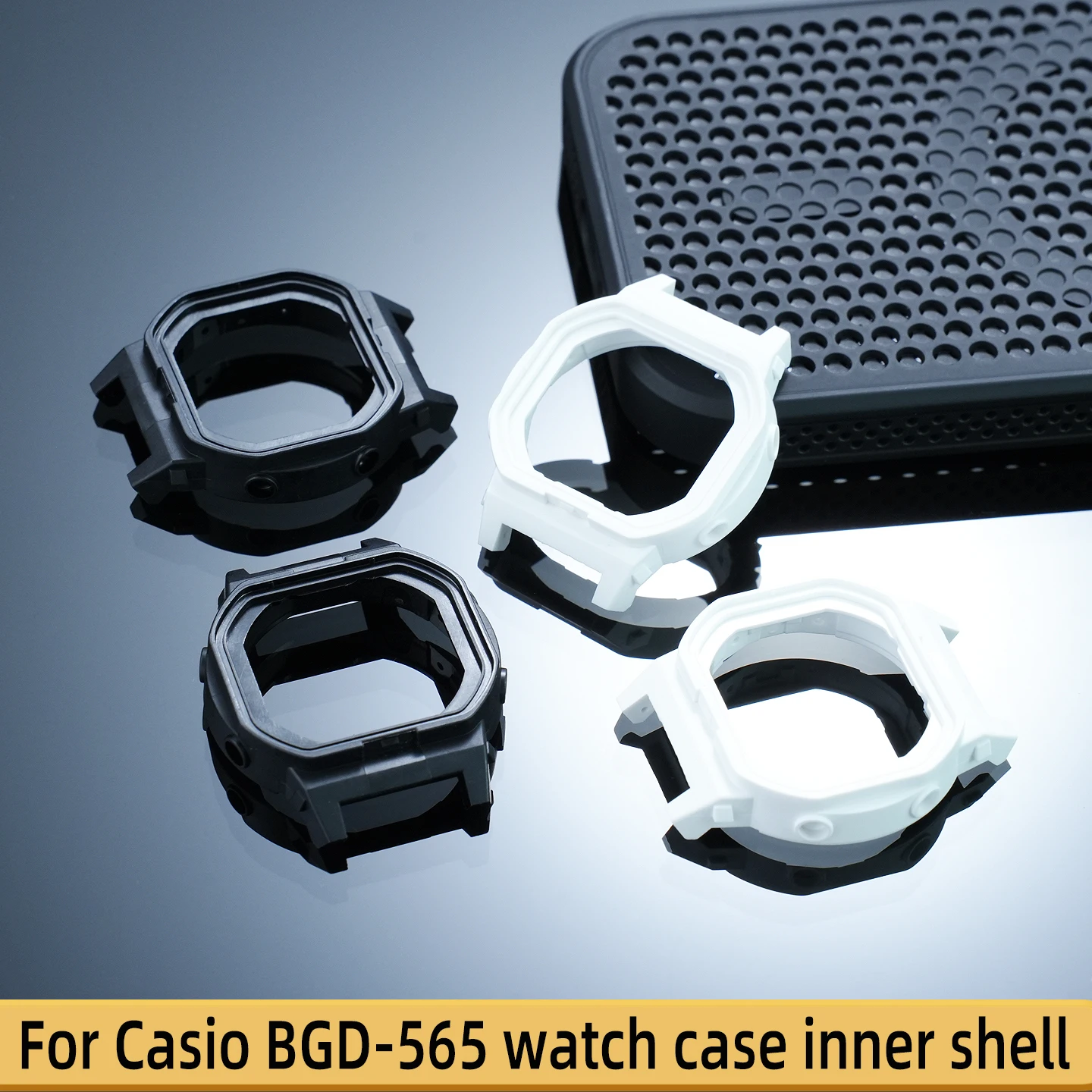 Adecuado para la carcasa de resina Casio BGD-565, carcasa interior de silicona BGD-565, accesorios para reloj de hombre BGD565, blanco y negro.