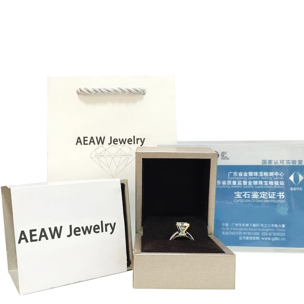 2CT 12x6MM Black Marquise D VVS1 Moissanite Ring GRA Certified Pass Diamond Tester Round Brilliant Lab Diamond Halo S925 Silver White Gold Plated Jewelry For Women Engagement Wedding Anniversary Gift view 5