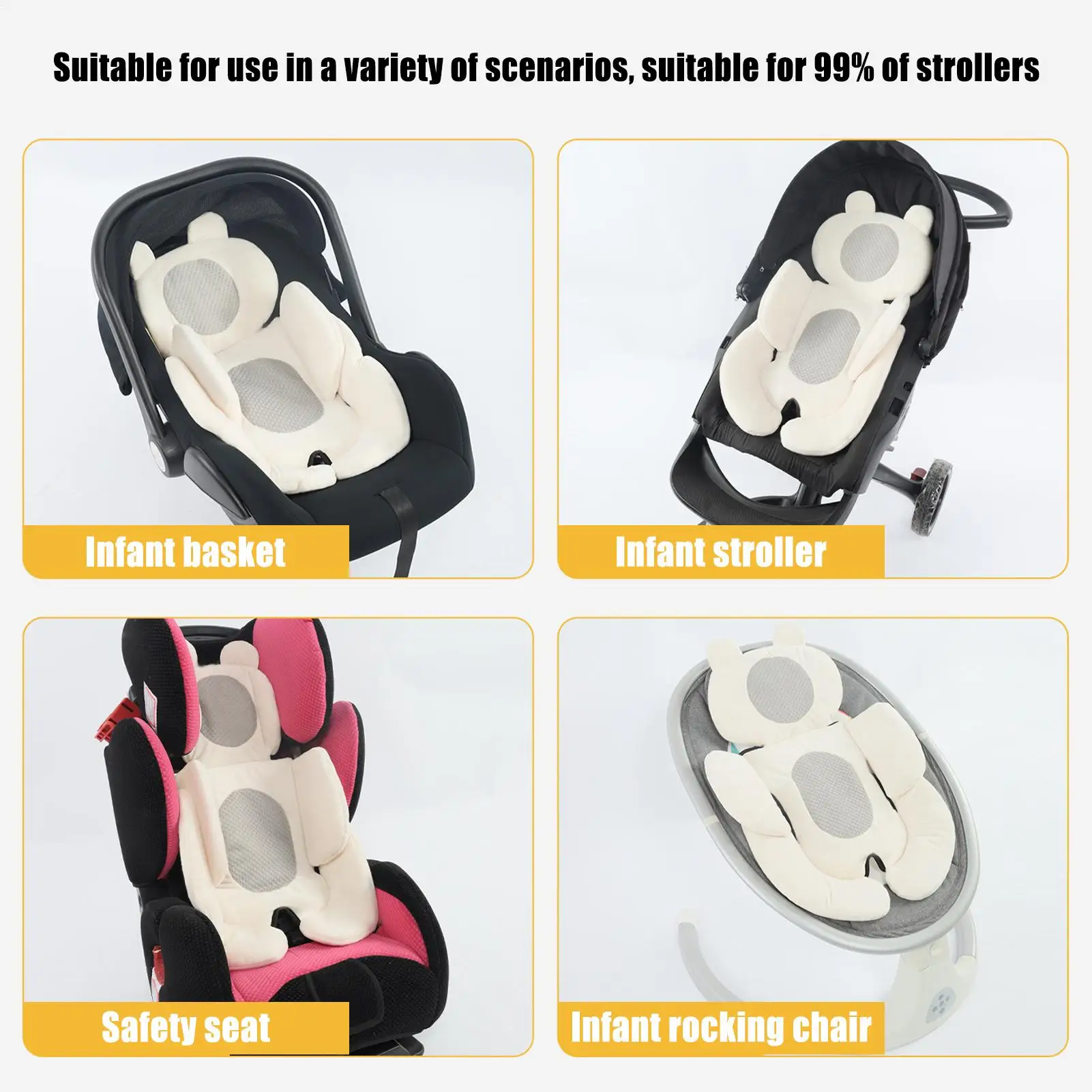 

Универсальная подушка для сиденья детской коляски, многофункциональная двусторонняя подушка для детского автокресла, детская тележка, матрас, коврик, аксессуары для колясок