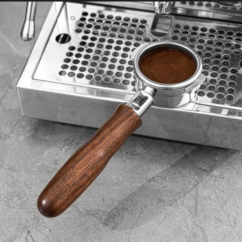 M10 Coffee Portafilter Handle Solid Wood Revolving Filter Holder Handle Barista Tools for 51/53/58mm Coffee Machine Handle