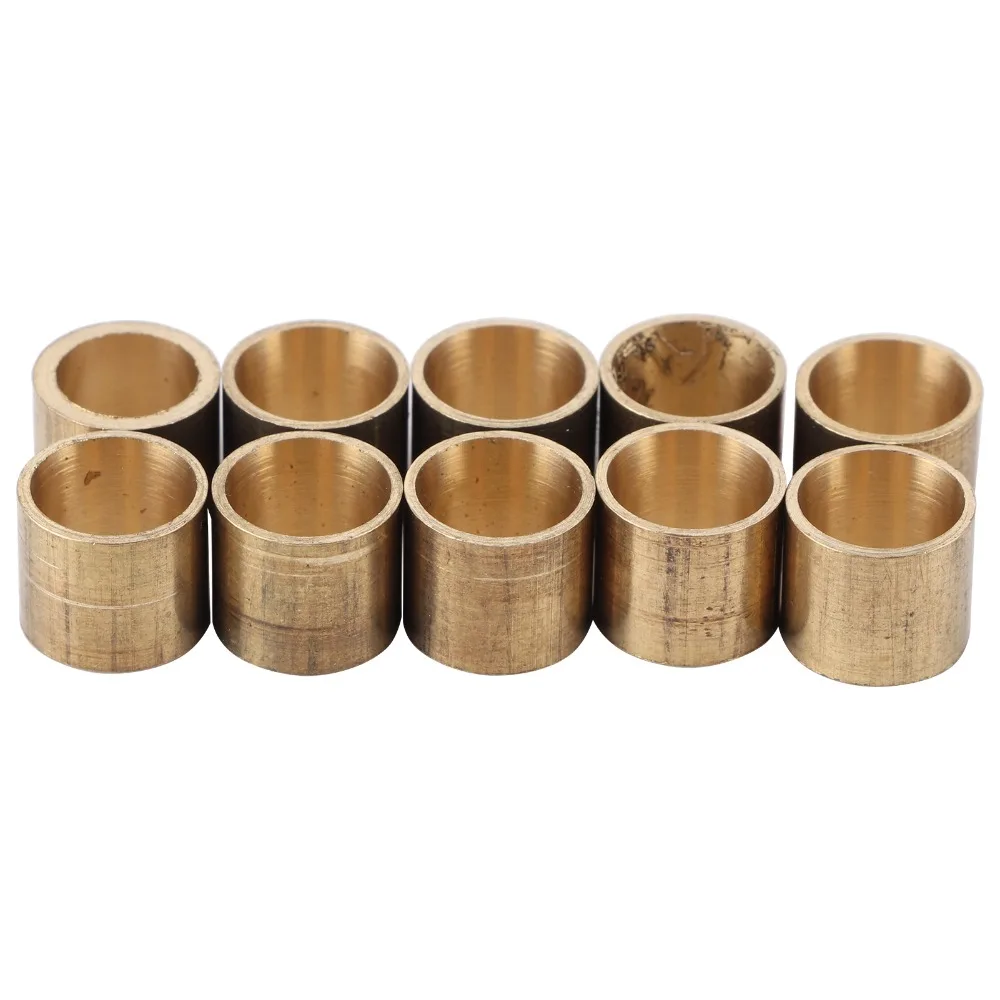 

10pcs Copper Tip Billiards Cue Ferrules Portable 9MM Pool Cue Ferrules Replacement Parts Billiard Cue Tips Pool Cue Maintenance