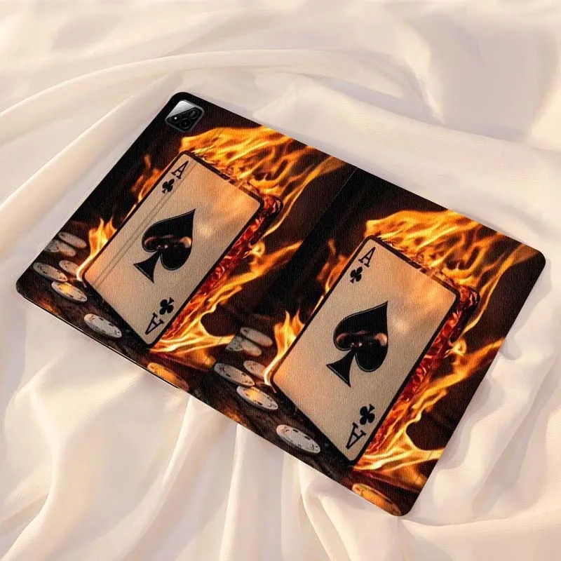 

Neon Smoke Poker Ace For Xiaomi Redmi Mi Pad 4 5 6 7 8 K SE Mini Pro Plus Max 10.1 11.2 inch Tablet Case