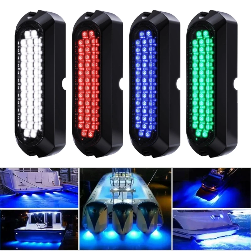 

0XXD Waterproof Lamp Courtesy Lamp Deck Light 40LEDs Marine Lights Underwater Lamp