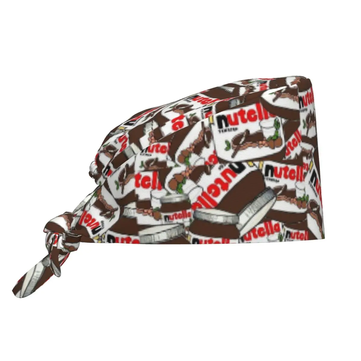 قبعة فرك الشوكولاتة من جرة نوتيلا، قبعة طبيب جراحية للعمل للجنسين، قبعات رضاعة قابلة للتعديل لطبيب الأسنان #1