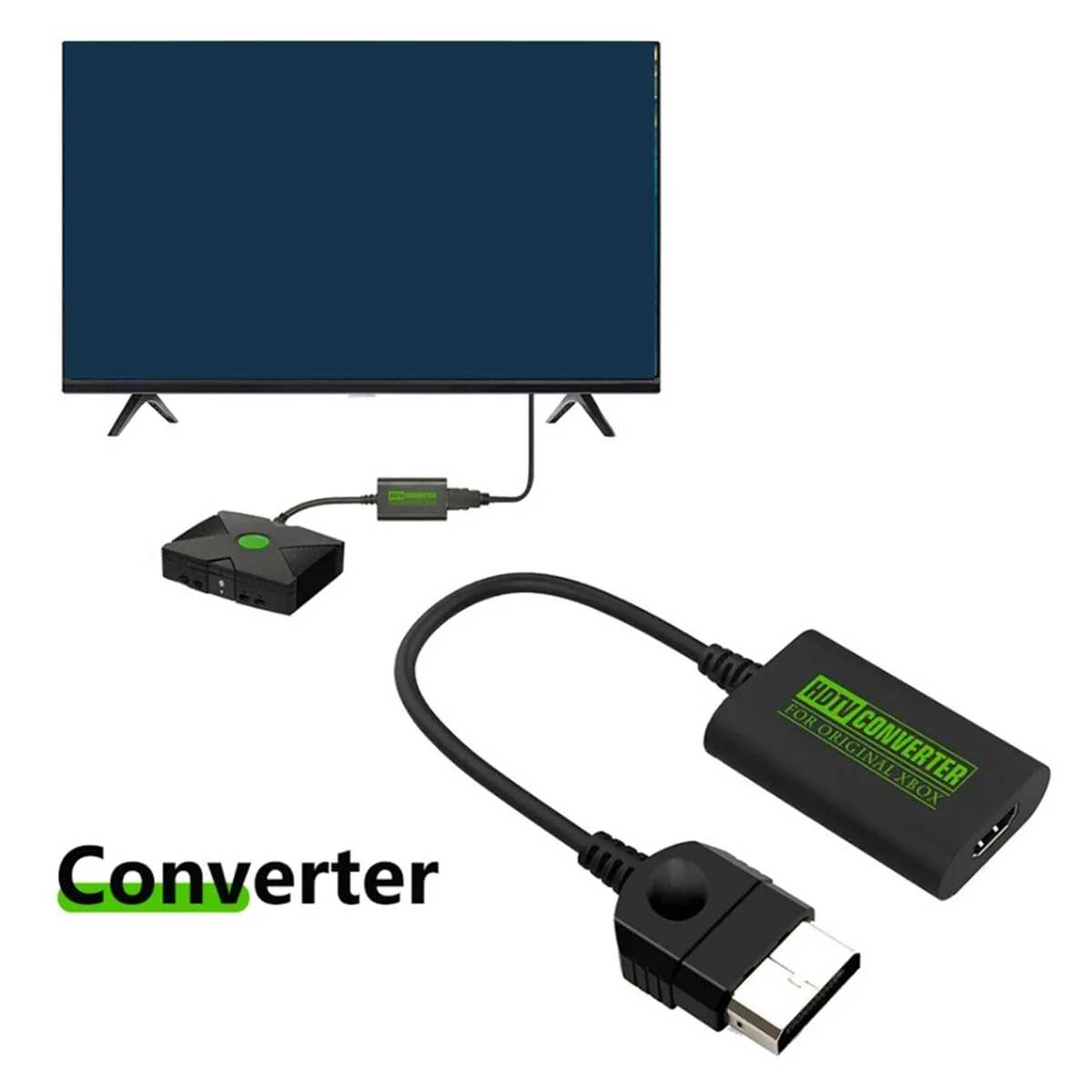 For Xbox to HDMI-Compatible Converter Digital Video Audio Adapter HDTV Projector TV Monitor for XBOX 480P 720P 1080P