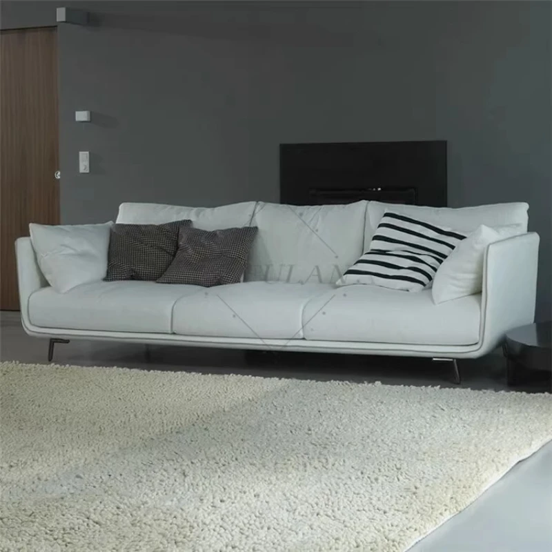 أرائك غرفة المعيشة الجمالية البسيطة باللون البيج القابلة للإزالة أرائك غرفة المعيشة الفردية الناعمة بدون عظم أثاث الاسترخاء Poltrona #1