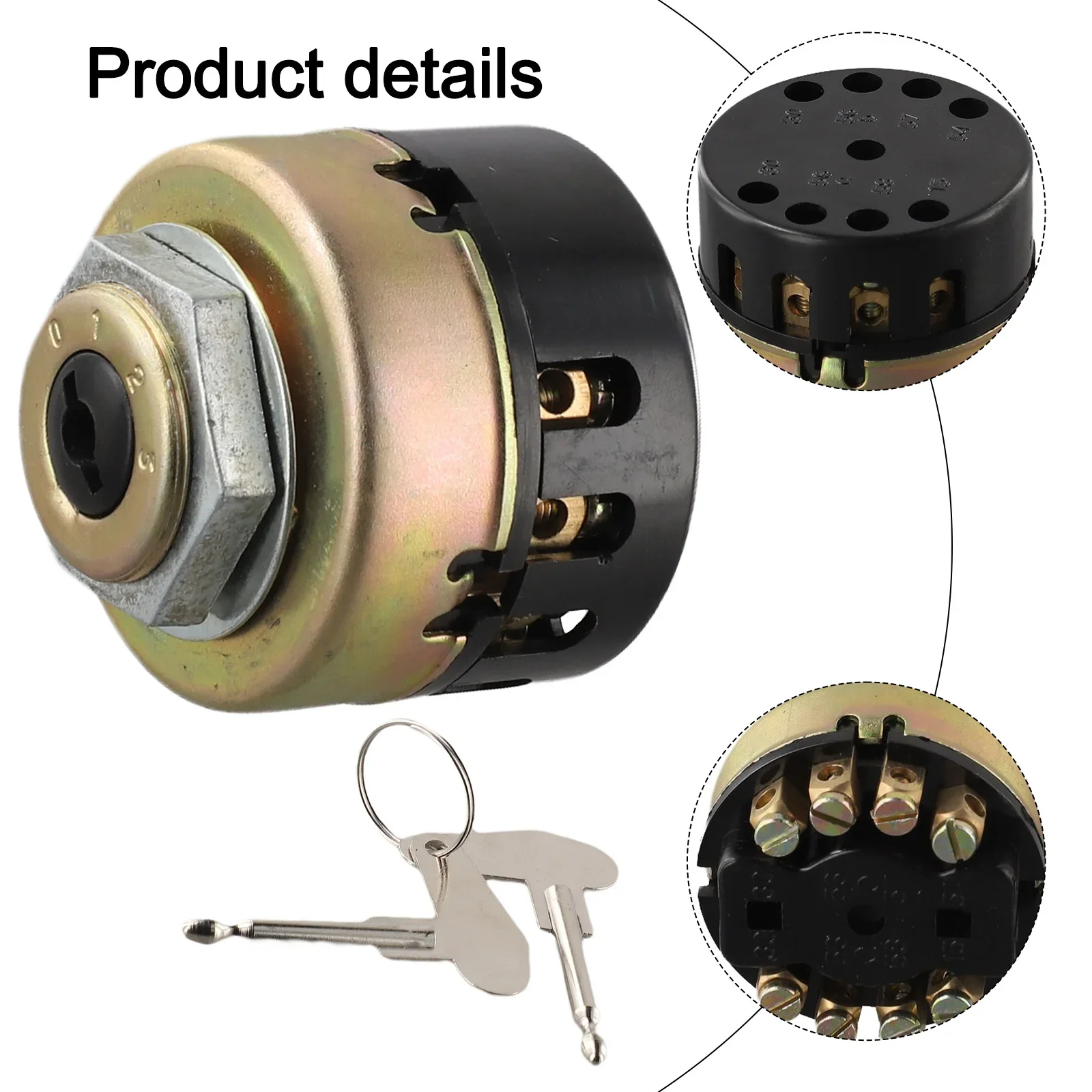 

Ignition Lock Light Switch for Agricultural Machinery Fits For Deutz For Ursus For Lanz Tractors with Key 0342201010