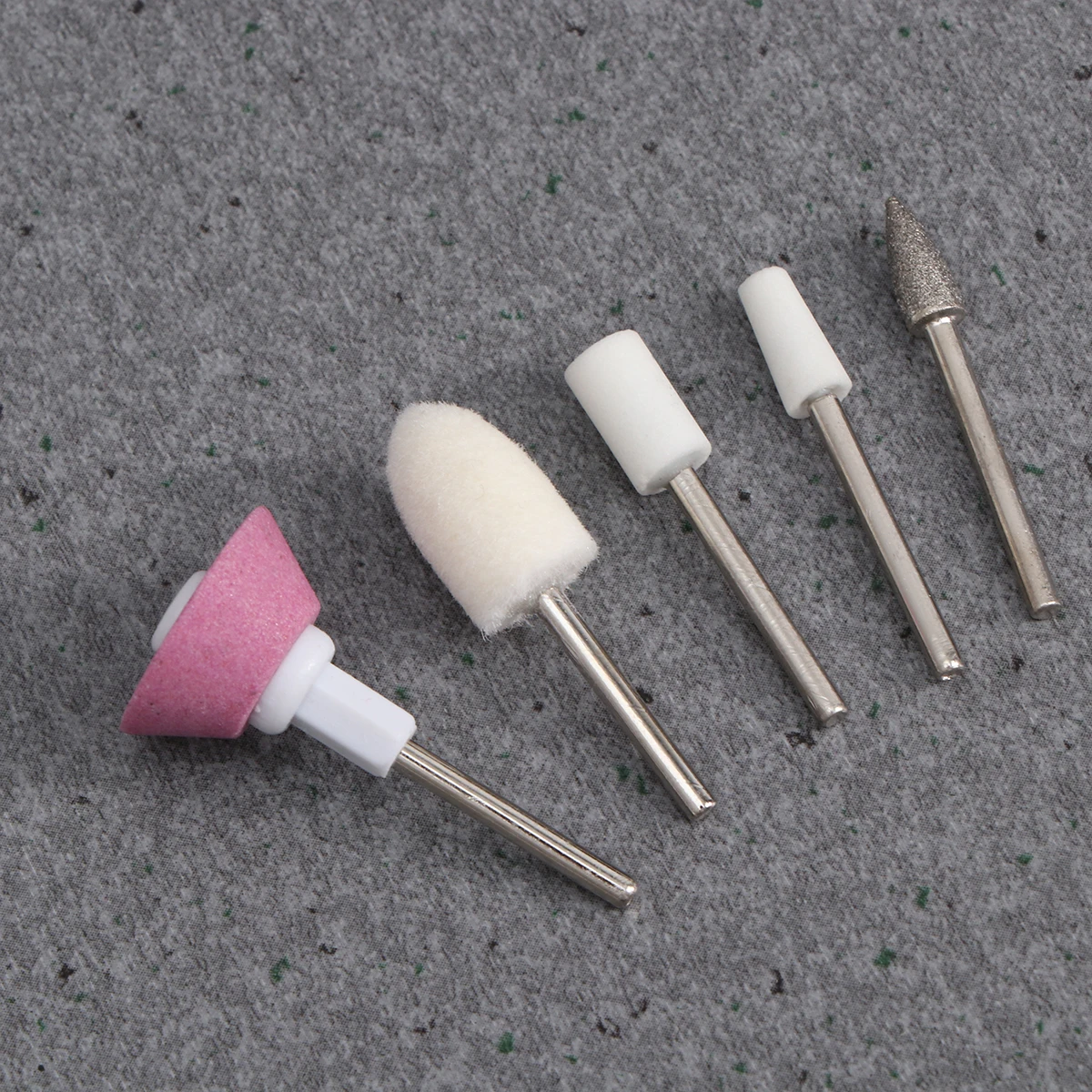 5 pezzi 2 scatole Kit testa per lucidatura delle unghie Materiale premium Lucidatore per manicure Strumento per trapano Accessori per molatura Forniture per unghie