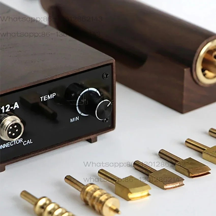 220V Electronic Hot Leather Edge Creaser Machine Brass Stamp Heater Grooving Iron Edge Sealing Tools Leathercraft Stamping 72W B