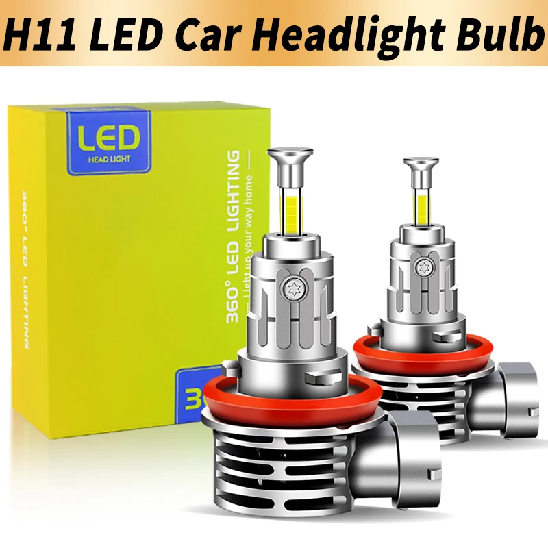 

2PCS H8 H9 H11 H16(JP) LED Headlight Bulbs Mini Wireless 6000K 30000LM Plug&Play For Auto Diode Fog Lamp 360 Turbo Accessories