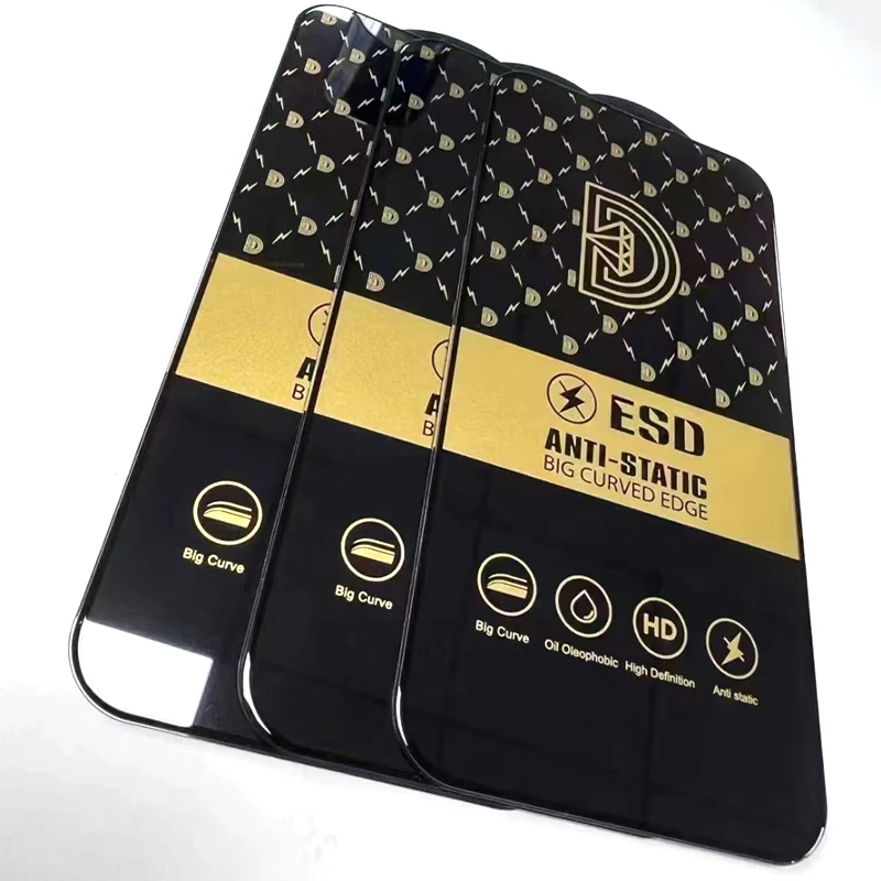 20-50 قطعة Diamod الذهبي OG الزجاج المقسى حامي الشاشة آيفون 16e 16 15 14 13 12 11 برو mini XS MAX XR 7 8 Plus
