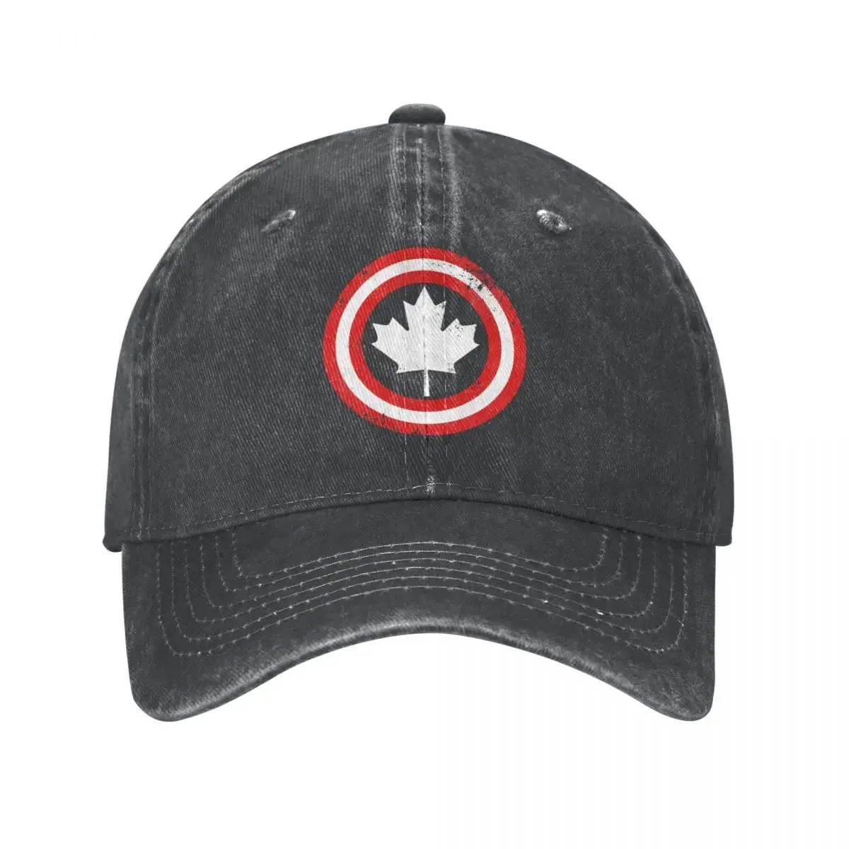 Captain Canada White Leaf Baseball Caps Vintage Distressed Denim Sun Cap Unisex Outdoor Running Golf Adjustable Caps Hat