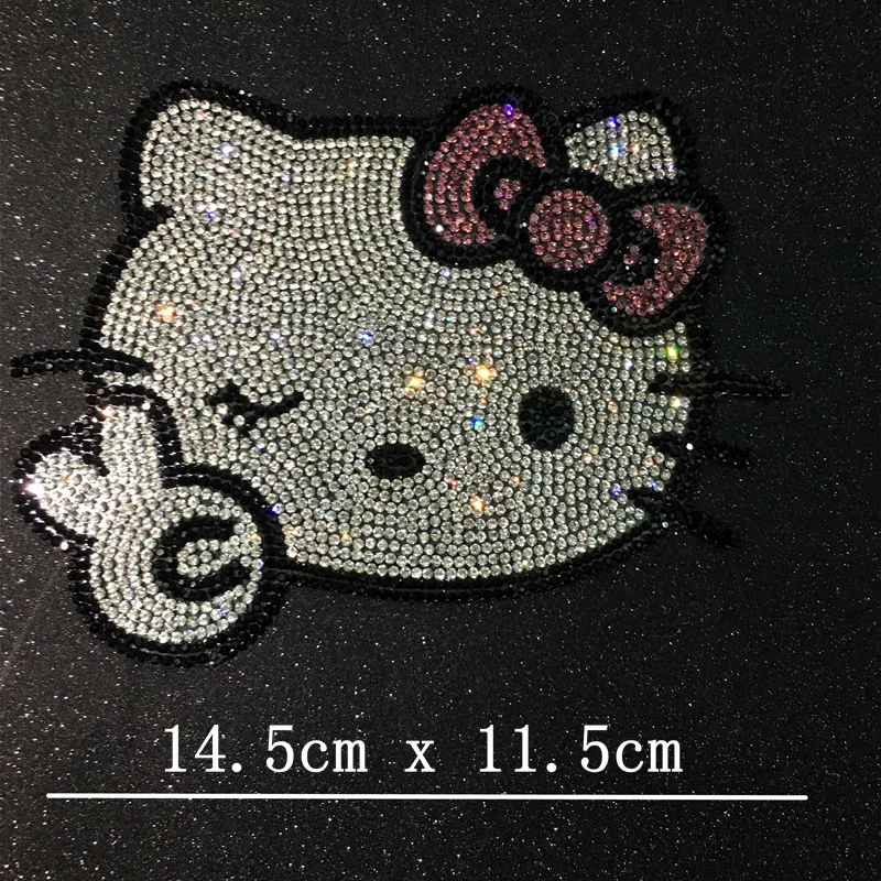 Car DIY Rhinestone Home Sticker Hello Kitty Kawaii Girly Sticker Sanrio Series Anime Cartoon Cute Multi-purpose Car Home Decor