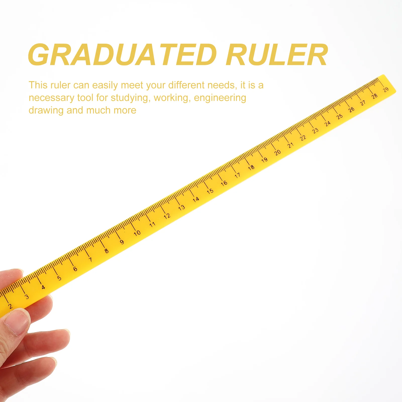 5 Pcs Plastic Magnetic Ruler Straight Rulers for Students Accessory Meter Sticks Classroom Convenient Measuring Office