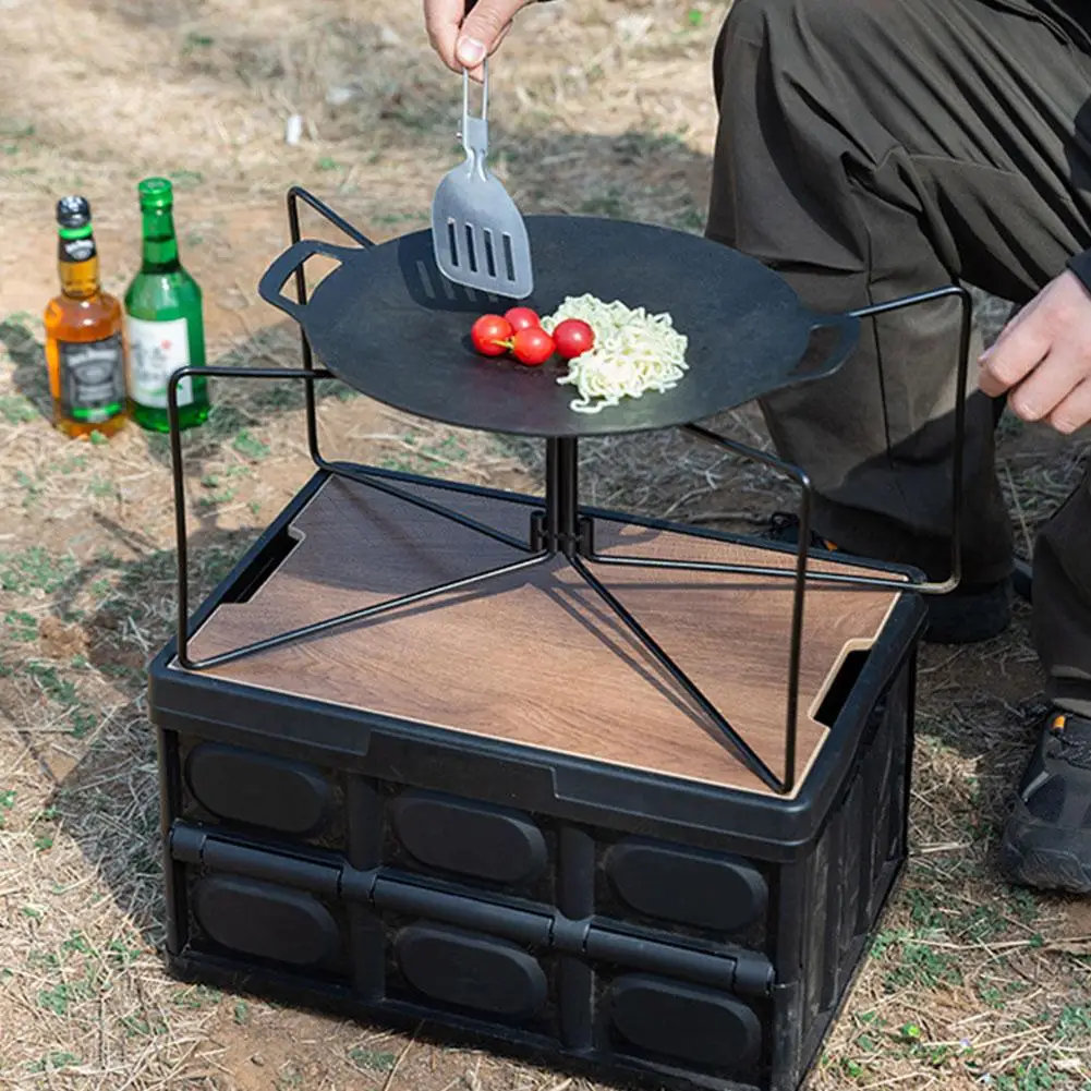 アルミ合金ボックススタンド炭素鋼オーガナイザーボックス折りたたみスタンド屋外収納ボックス棚屋外ピクニック釣り-v1g2