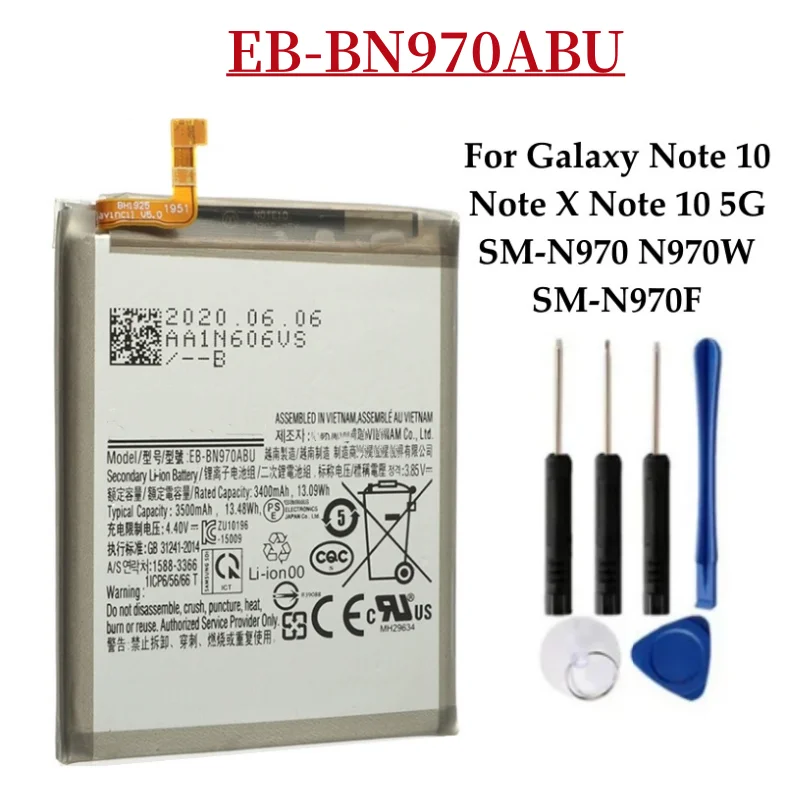 New EB-BN970ABU Replacement 3500mAh Battery For Samsung Galaxy Note 10 Note X Note10 NoteX Note10 5G Batteries+Tools