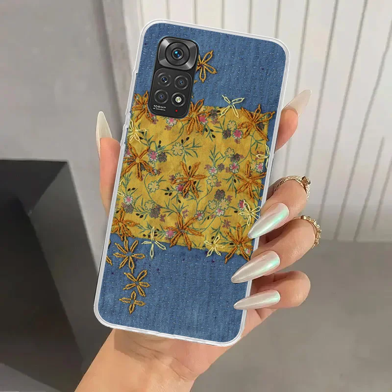 Jeans Cowboy Denim Printed Phone Case for Xiaomi Redmi Note 13 12S 12 11S 11 11T 11E 10S 9 Pro Plus 8 8T 9T 7 Soft Funda Print S