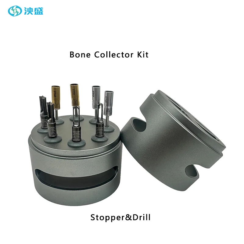 Dental Bone Collector and Crusher Mill Grinder Kit Self Bone Chip Maker with Stopper Ring