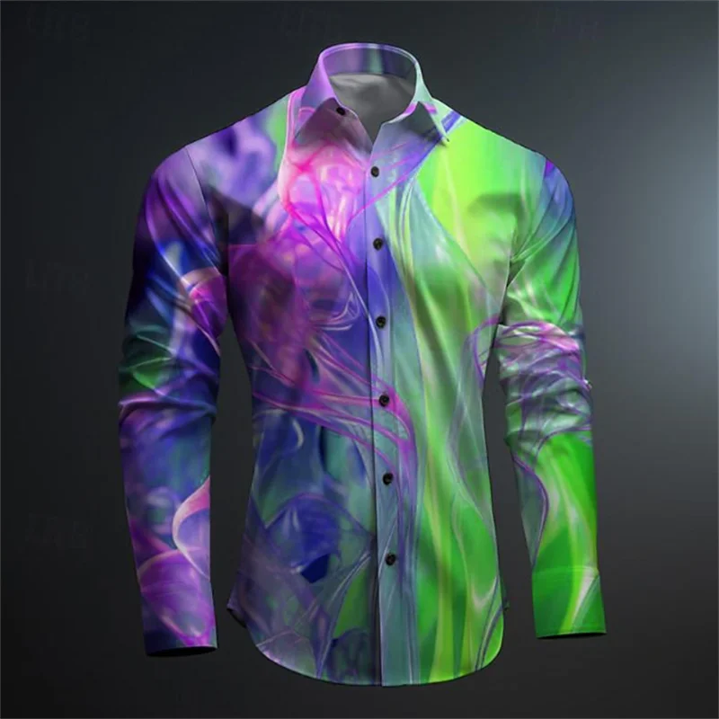 Camicia a maniche lunghe da uomo Casual Outdoor Hawaiian Fashion Sports Retro leggero morbido confortevole grafica HD 2024 nuovo stile