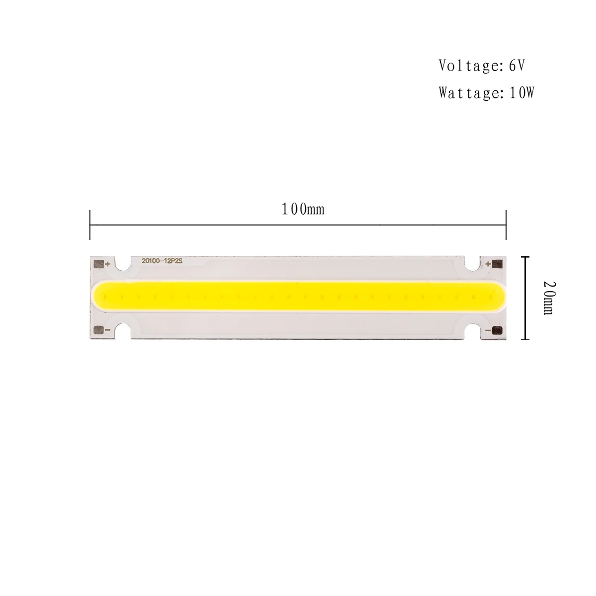 6V 12V COB LED120 × 20mm Chip 10W Square Ultra Bright LED Matrix 12V Module Chip Car, Working, Indoor Ambient Light DIY Design