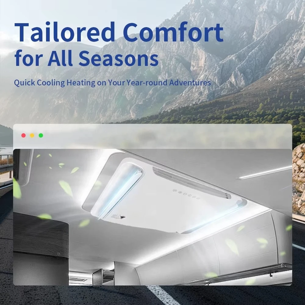 Оригинальный производитель 115 В R410a RV кондиционер система быстрого охлаждения и обогрева для дома на колесах кемпер автомобиля на крыше потолка переменного тока