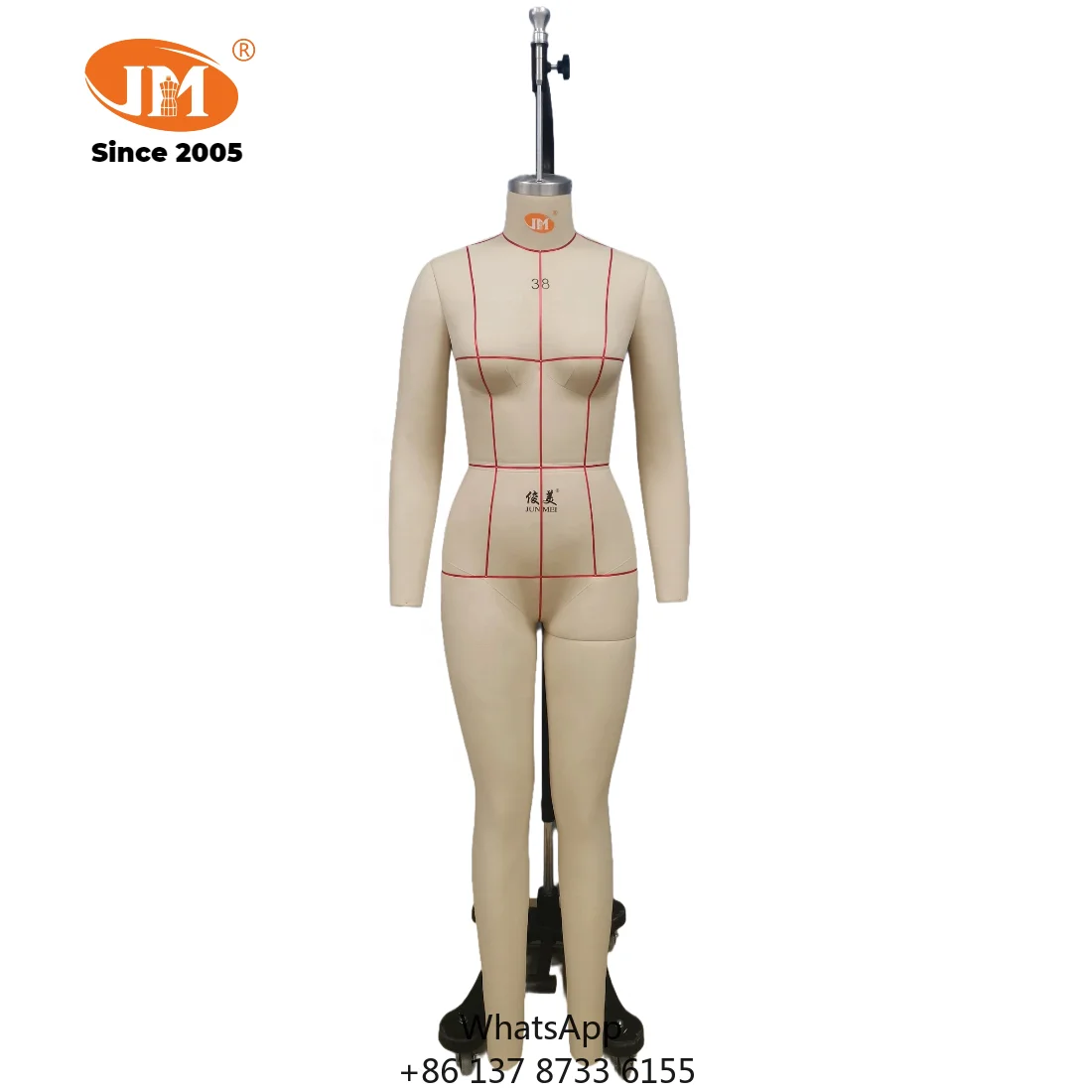Hot Sale Female Mannequin Full-Body Torso Fabric Cover Size 38 Headless Sewing Tailor Display Clothes Design Canvas Fiberglass