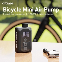 CYCLAMI A5S mini Portable Air Pump Portable Rechargeable Wireless Bicycle Accessories Tire Inflator 100PSI High Pressure Pump