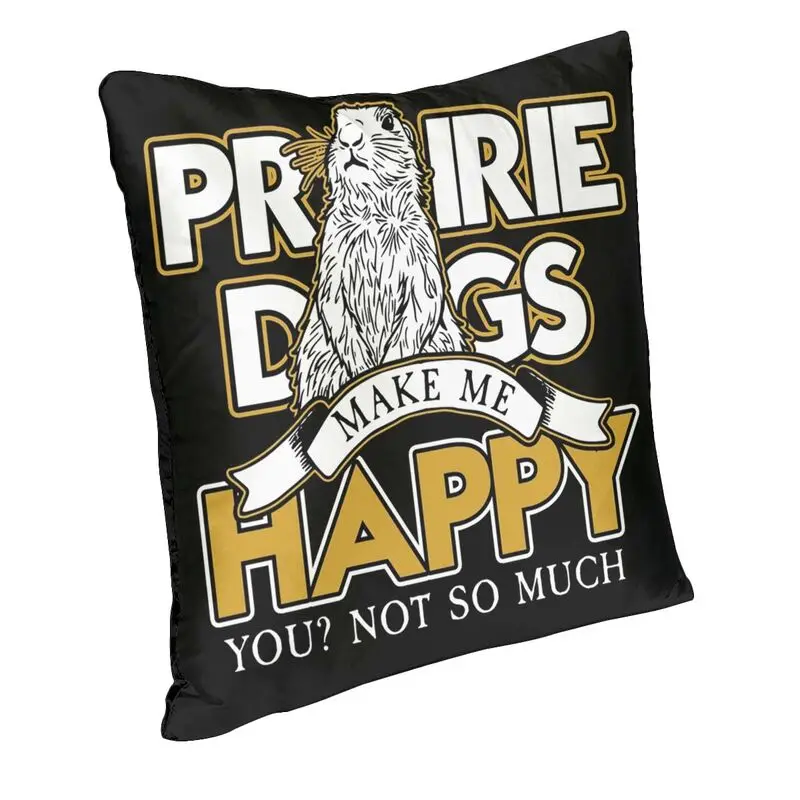 Prairie Dog Animal Rodent Square Pillow Cover Home Decor Cushion Cover Throw Pillow for Living Room Double-sided Printing