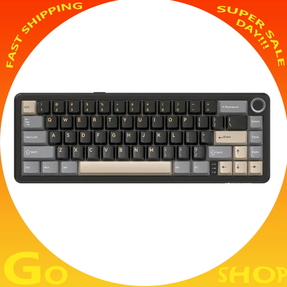 

Attack Shark X66 Bluetooth Mechanical Keyboard Three Mode Linear Switch Heat Exchange GASKET Structure Gaming Keyboard Durable