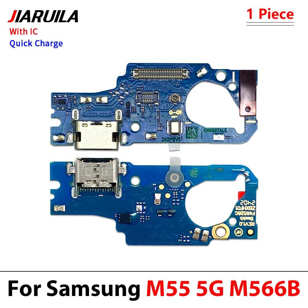 Dock USB Charger Board Port Connector Charging Flex Cable For Samsung M56 5G M566B M54 5G M55 5G M23 5G M52 M526 M35 5G M356B image 3