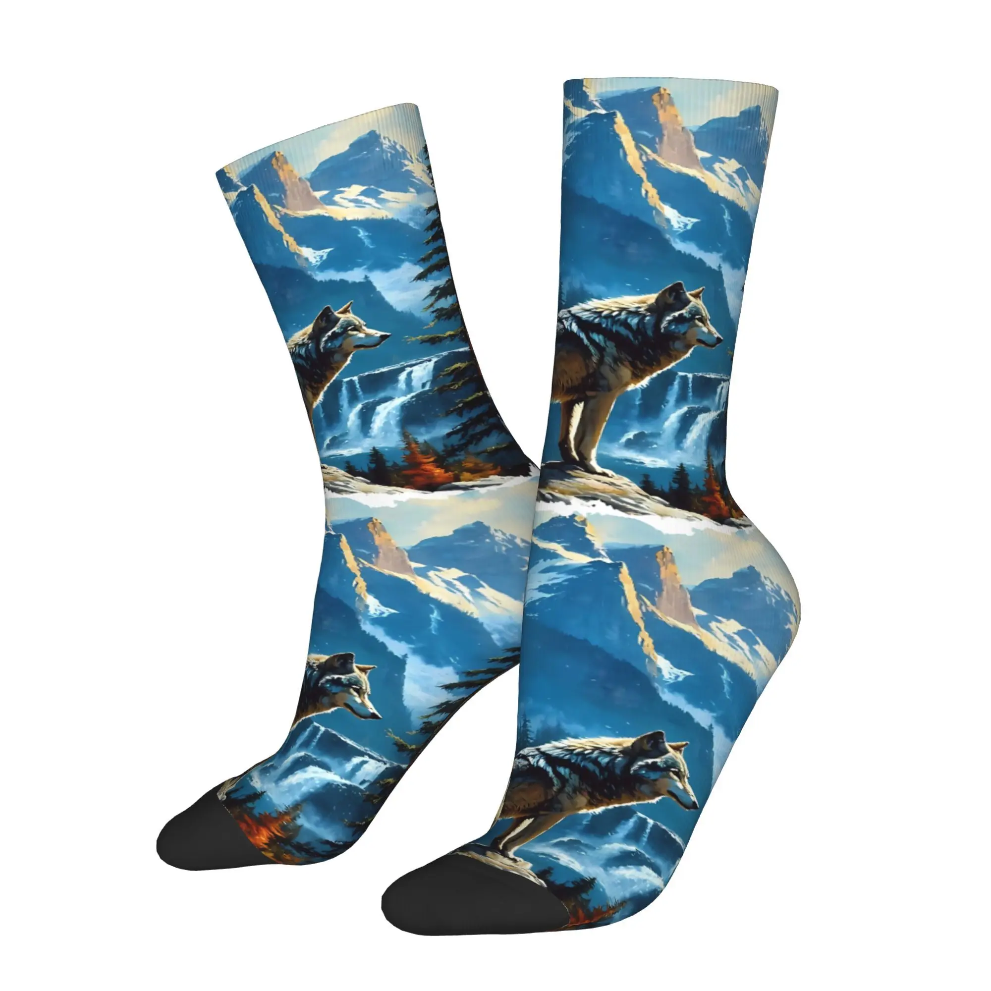 

Wolf Socks Male Mens Women Winter Stockings Printed
