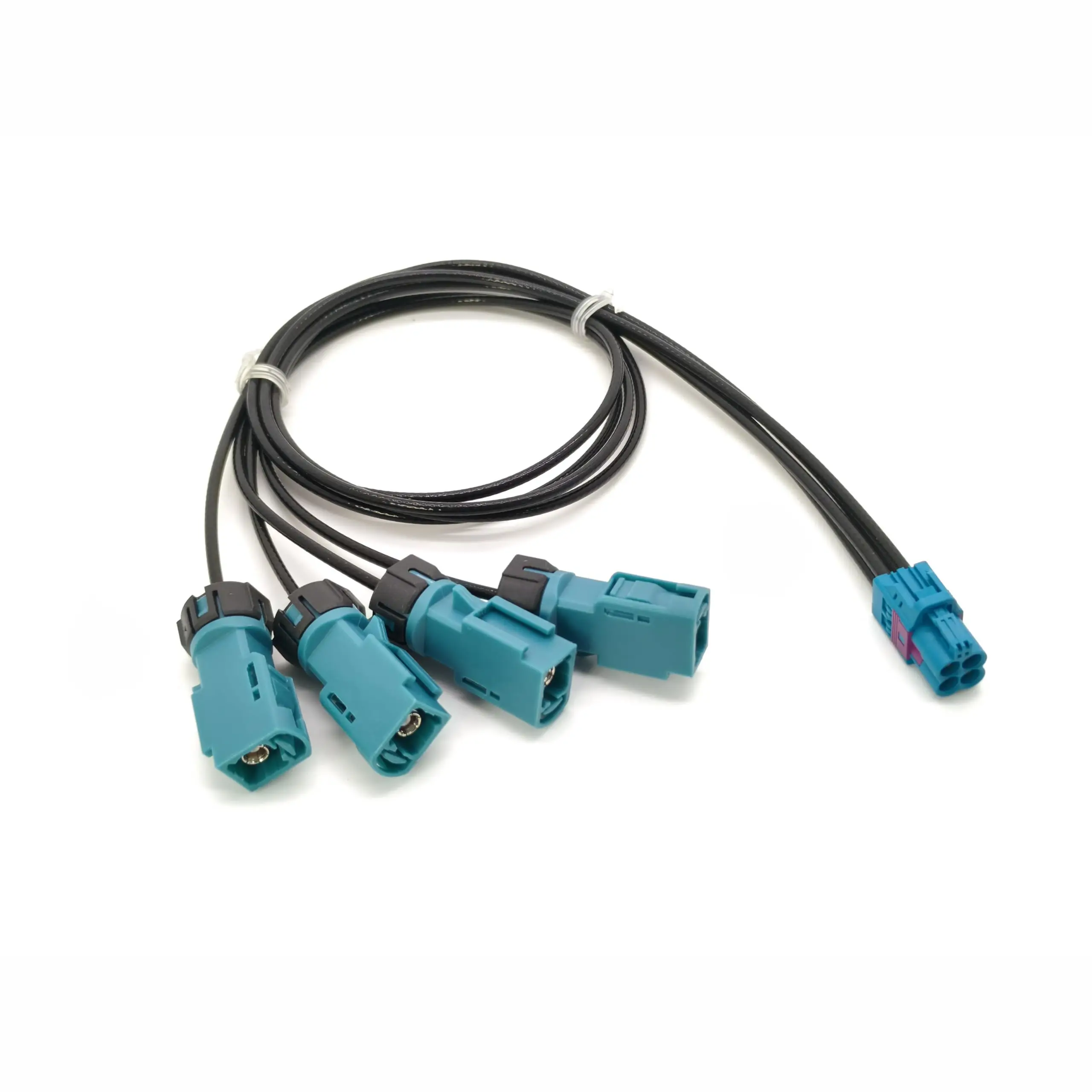 4 in 1 Mini Fakra Z Coded Straight Jack to Vehicle Waterproof Extension Cable 50CM RG316 Coaxial Female Adapter
