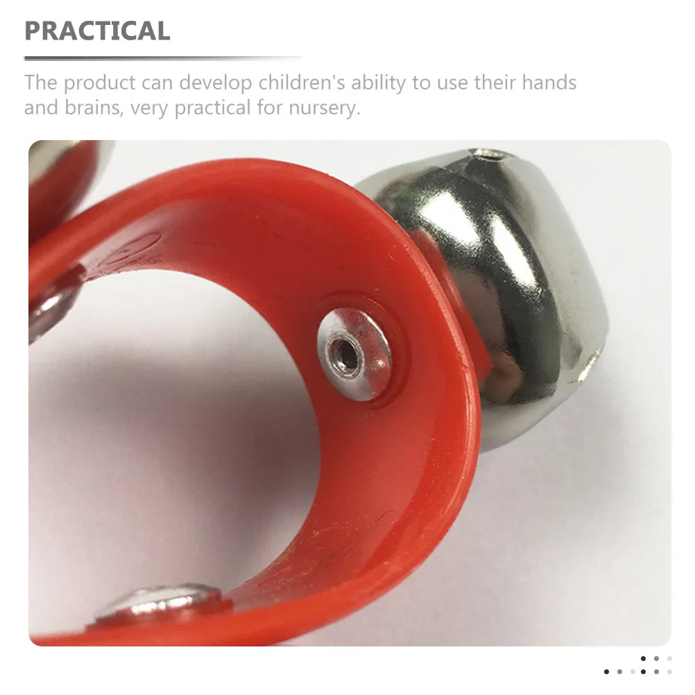 

2Pcs Hand Shaking Bell Tambourine Premium Plastic Metal Material Kids Educational Musical Instrument for Party Stage Performance