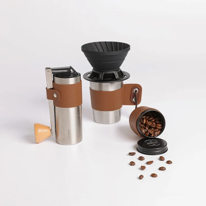 

Festive Gifts Hand-brewed Coffee Set Cork Bag Portable Outdoor Appliances