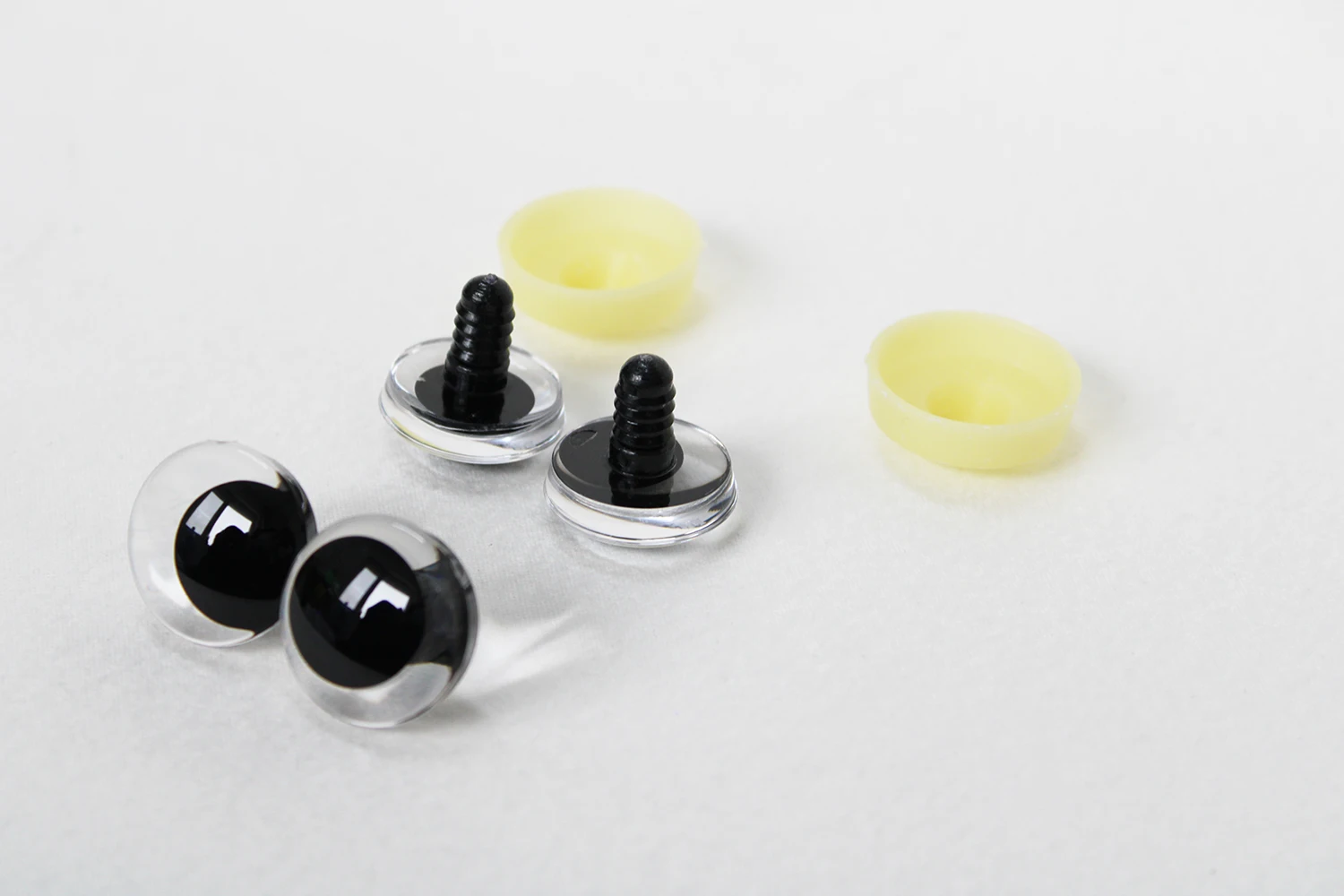 Masckaszem Neu 25mm Herzförmige Klare Schwarze Pupillen 3D Komische Runde Glitzer-Spielzeugaugen mit Hartem Unterlegscheiben für Plüschliebhaber-Puppenzubehör – Detail 26