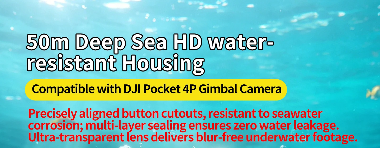 50M Wasserdichtes Gehäuse für DJI Pocket 4P Unterwasser-Tauchgehäuse Tiefsee-Tauchbox Schutzabdeckung mit 1/4 Zoll Schraubmontage – Detail 1