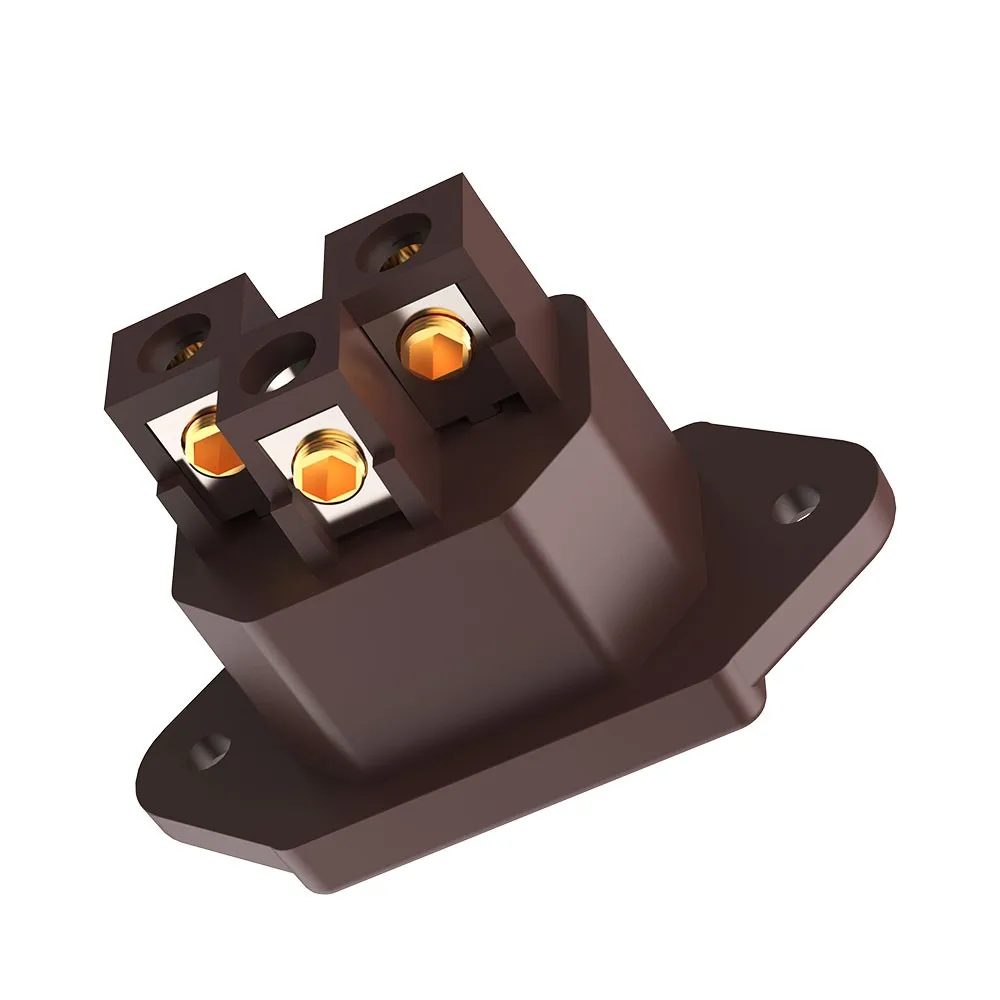 Monosaudio IC72 C14 입구 전원 플러그 IEC 암 소켓 순수 빨간색 구리 금/로듐 도금 가능 AC 250V 15A 커넥터