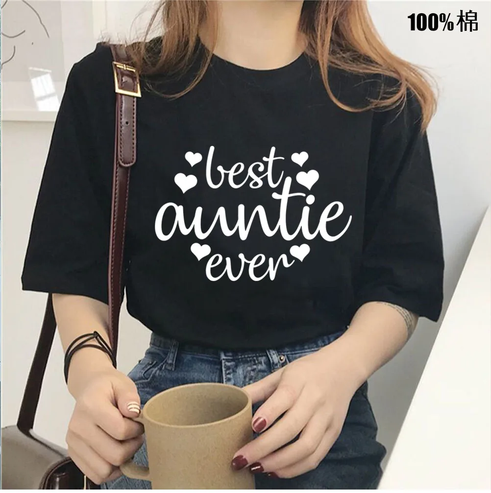 best auntie ever Letter Women tshirts Cotton Casual Funny T Shirt For Lady Top Tee Hipster 13 Colors Drop Ship