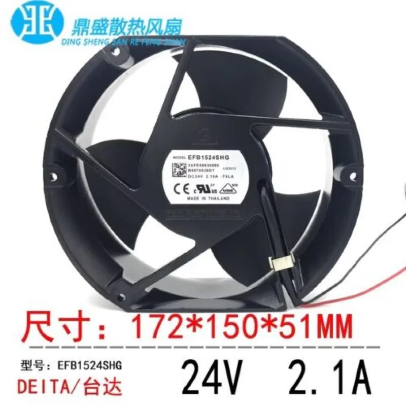 

Y Delta EFB1524SHG DC24V 2.10A 17CM 2-проводной инверторный охлаждающий вентилятор