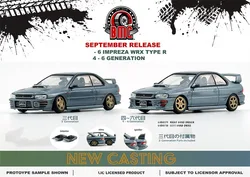 WRX Tipo Diecast Carros por BM Creations JUNIOR, Brinquedos para Presente de Coleção, Escala 1:64, 3 Polegadas, Impreza, Novo