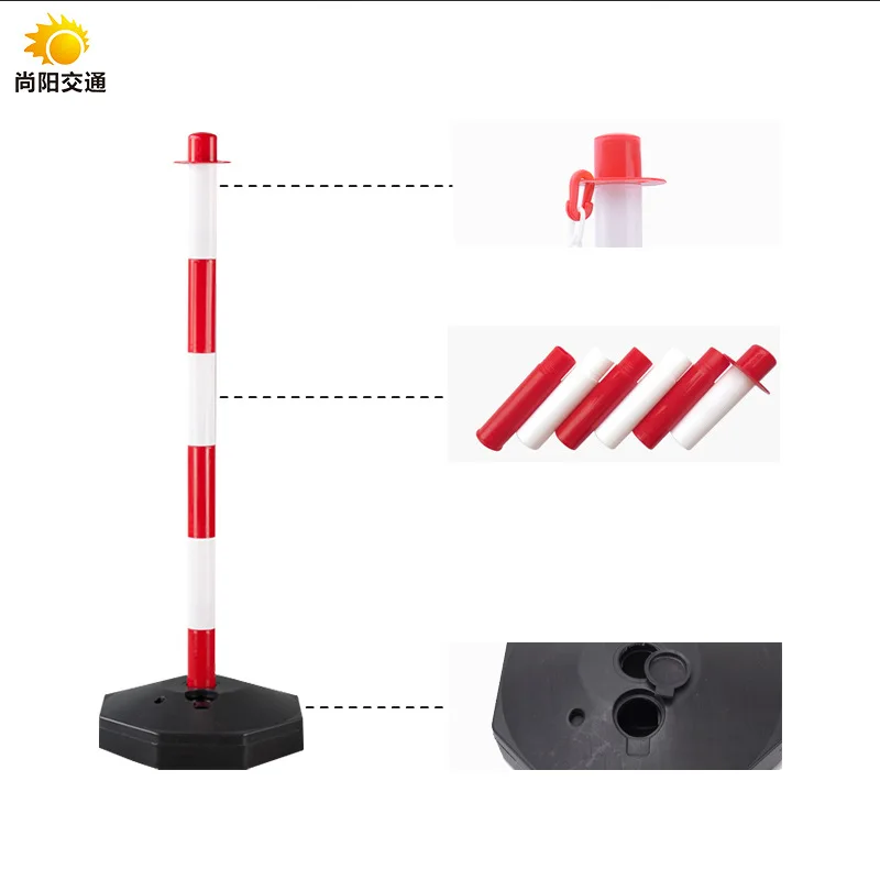 Movable Plastic Warning Column Water Injection Traffic PE Elastic Column Isolation Pile Anti-collision Column Warning Pile