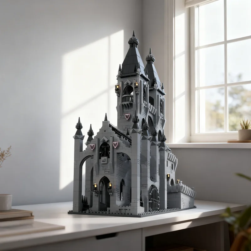 

3154pcs MOC Gothic Castle Model Building Blocks Creative DIY Gift Display Decor Assemble Premium Adult Kids Desk Home Toy Idea