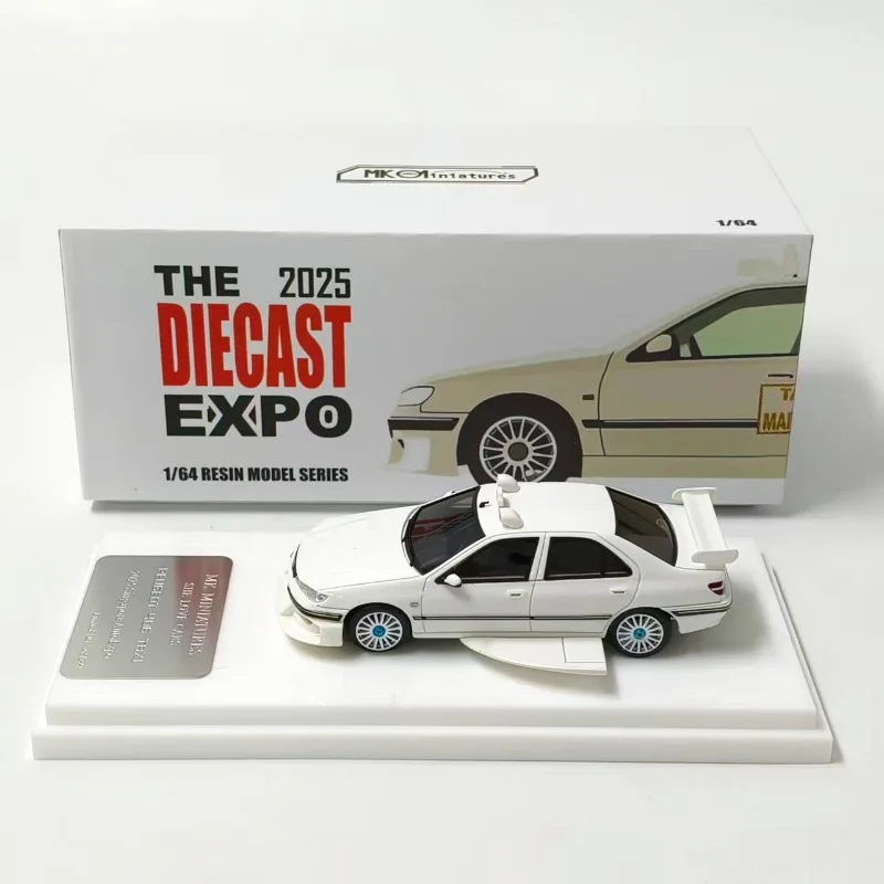 1:64 branded delivery truck 406 limited resin miniature replica car model, adult statue, boy toy, children's birthday gift