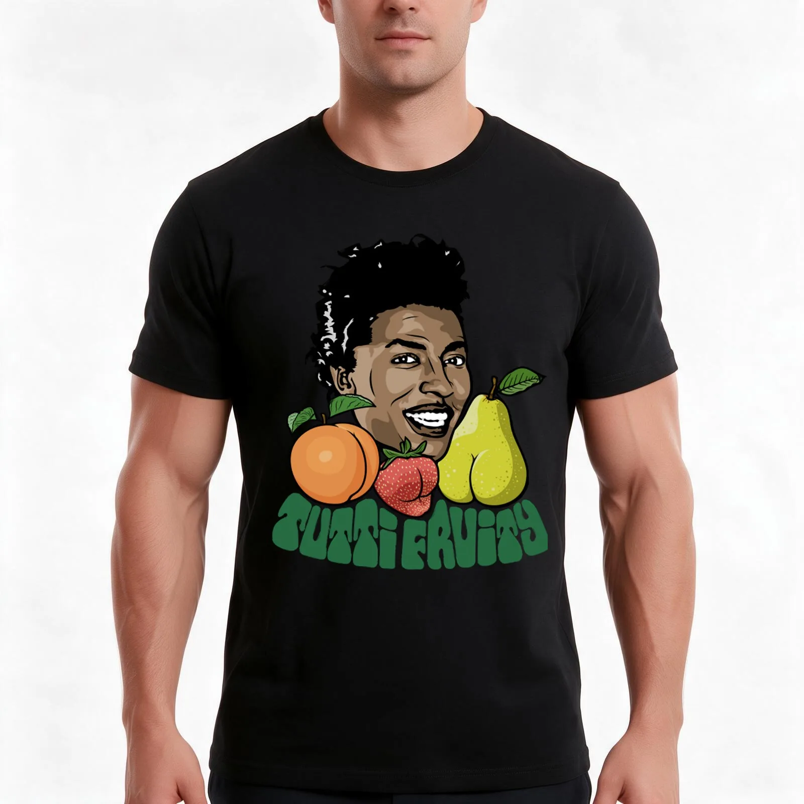 Tutti Fruity T-Shirt Summer Casual Cotton Tee Oversized Streetwear Tops Vintage Graphic Print Loose Fit Short Sleeve